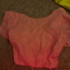 Pink Off-Shoulder Top